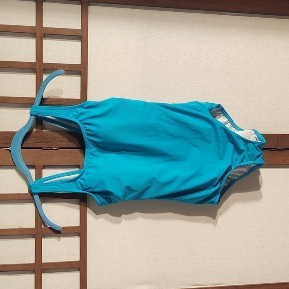 Lands' End Blue One Piece Swimsuit Sz 6P - Picture 1 of 12